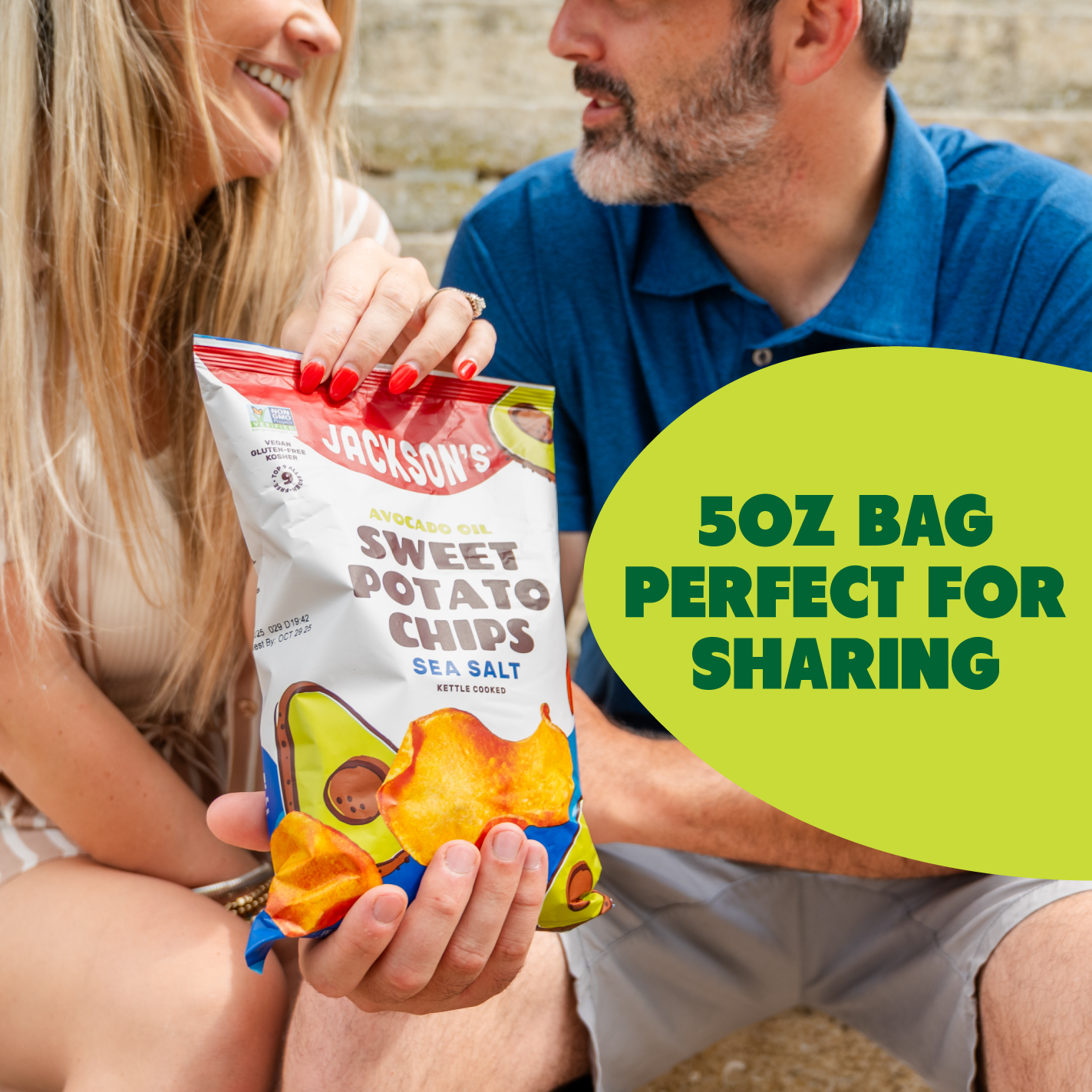 Jackson's - Wholesale Chips - Sea Salt Sweet Potato Chips in Avocado Oil 5oz (Pack of 8)4