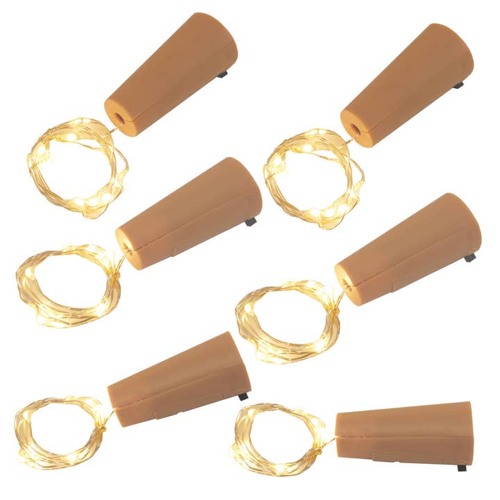 LumaBase - Wholesale String Lights - Battery Operated Wine Corks with White Fairy String Lights