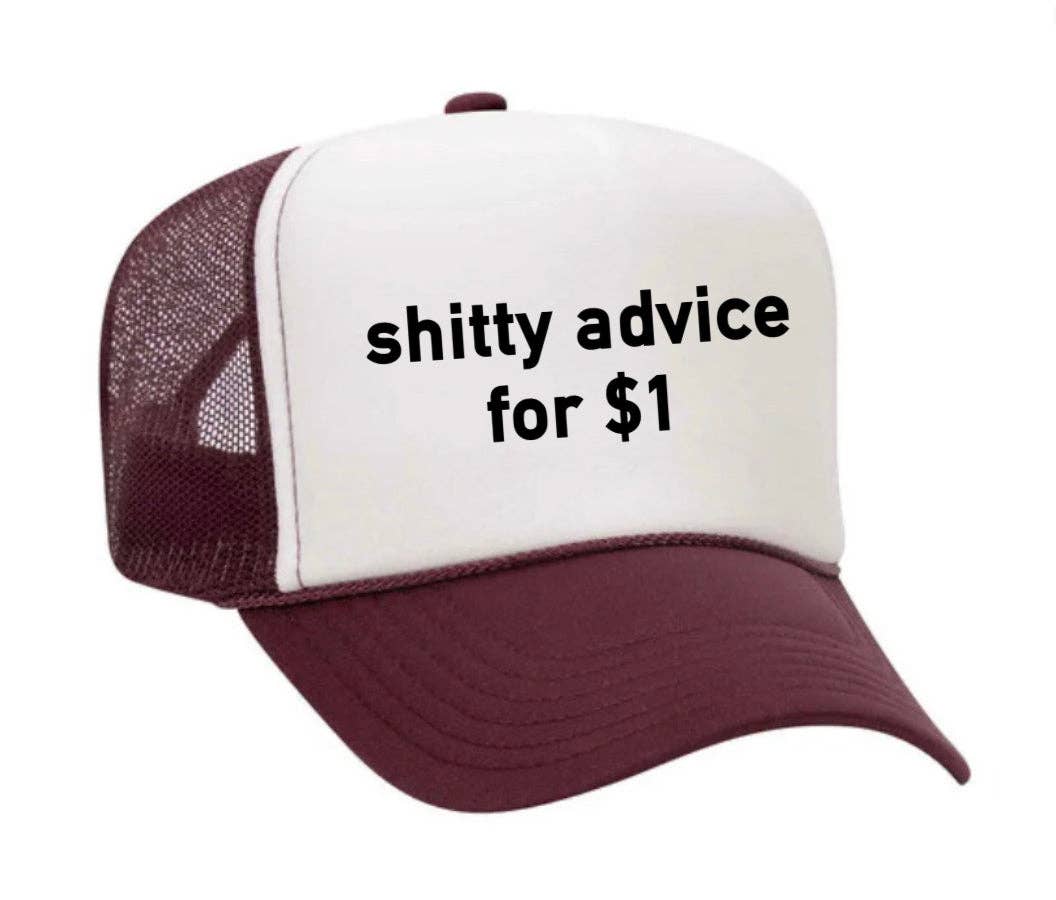 Inappropriate Trucker Hats - Wholesale Trucker Hat - Unisex - Shitty Advice for $1 Trucker Hat2