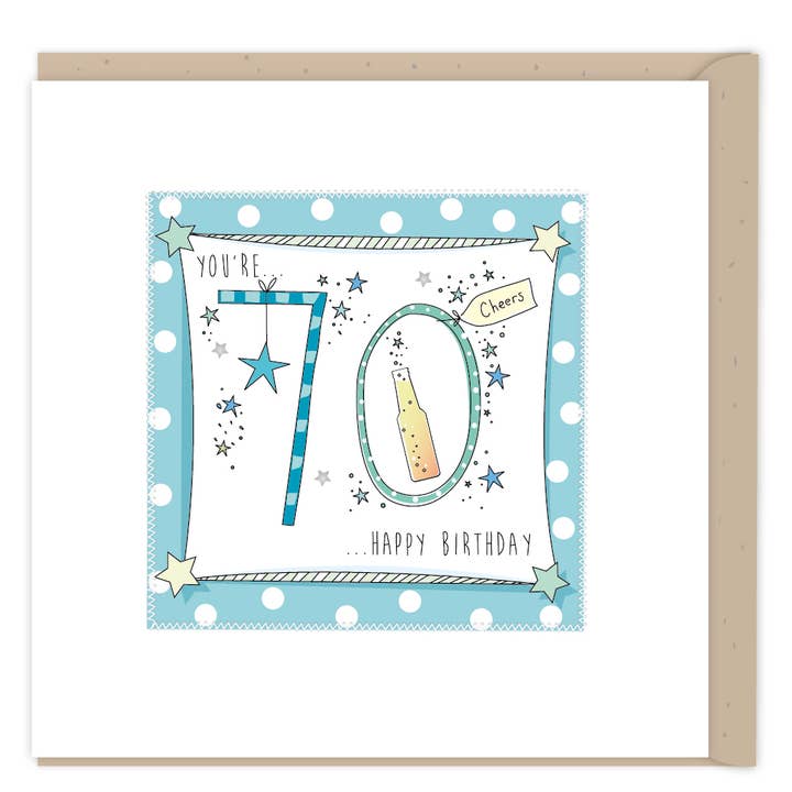 Karte zum 70. Geburtstag für Männer für den Großhandel von Paper Yay