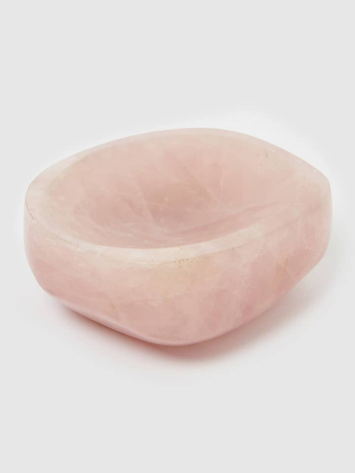 Miz Casa & Co Rose Quartz Crystal Dish for wholesale by Izoa pty ltd