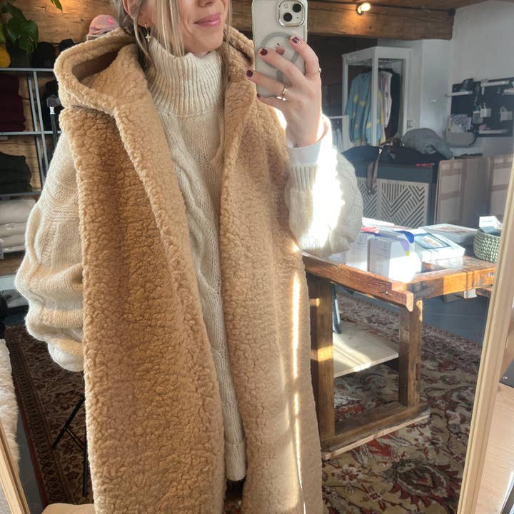 Colete Teddy comprido por atacado de Woidladl