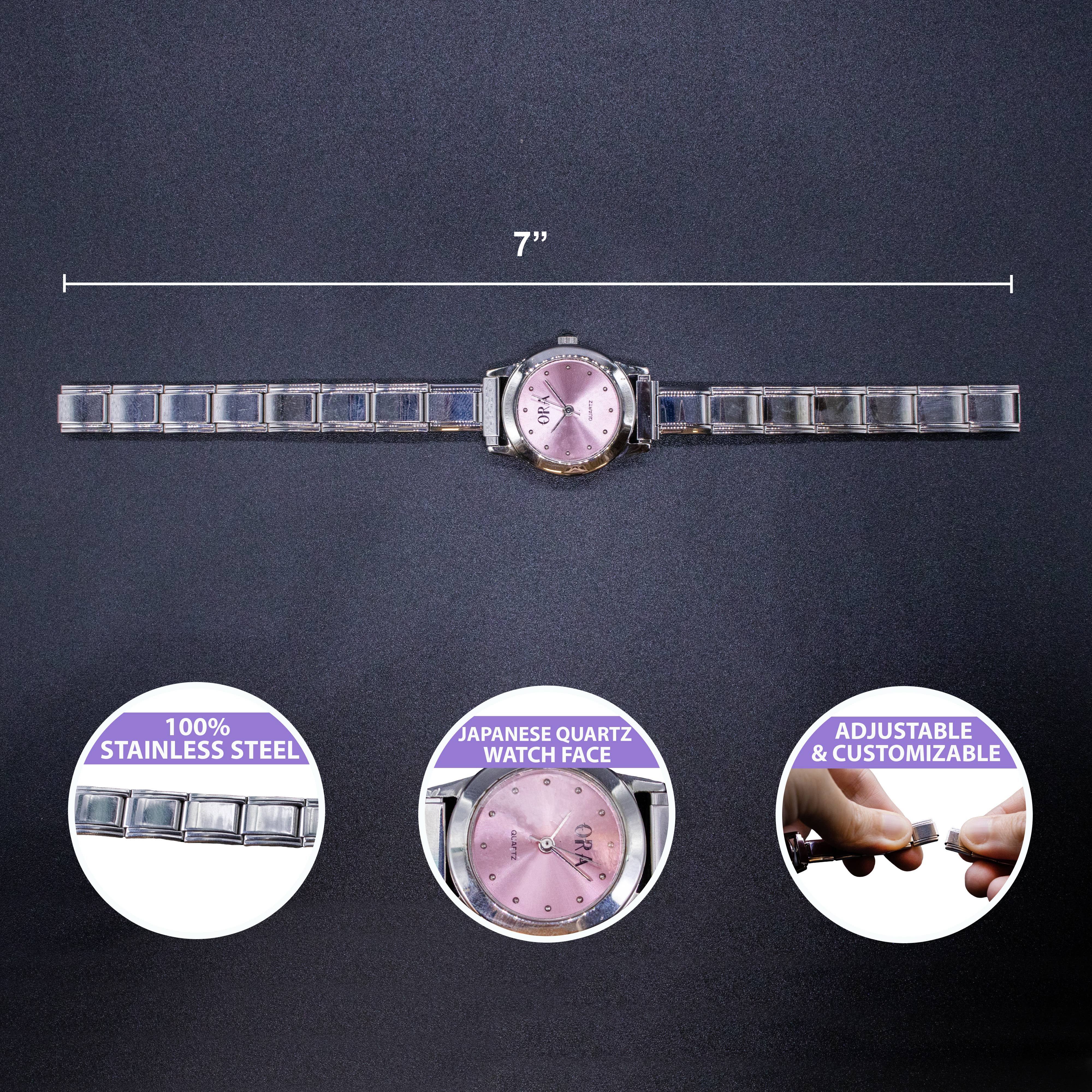 Natalia - Wholesale Wrist Watch - Women's - Italian Charm Link Watch (Analog)15