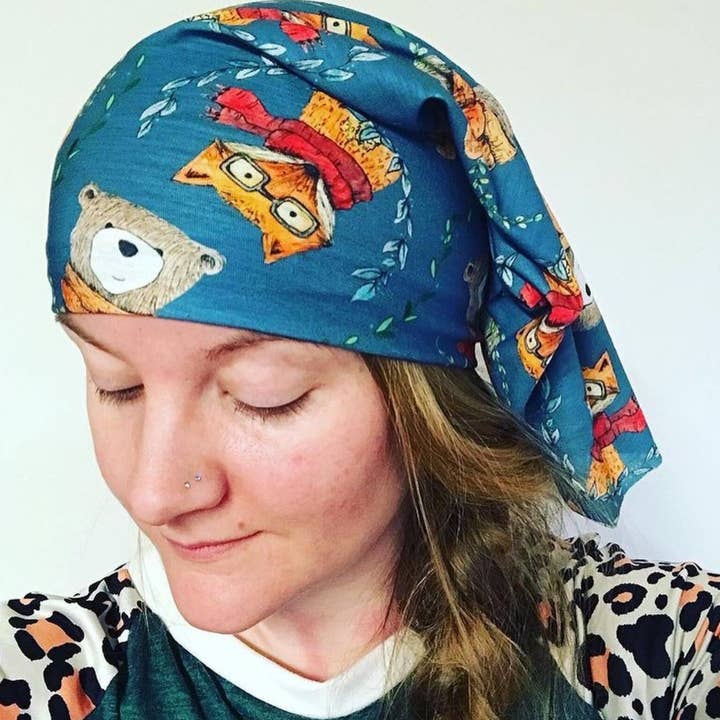 Fox & Bear Multi-Functional Head & Neckwear - scarf tube for wholesale by Catherine Redgate: Illustrator