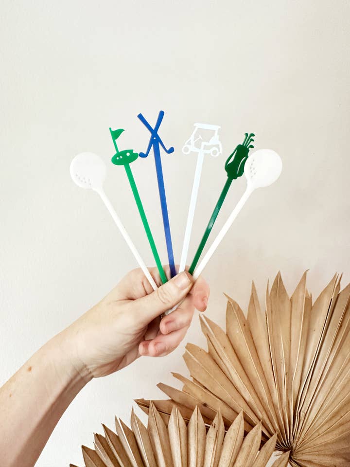 Golf Par-Tee Stir Stick Set for wholesale by Lucky Lemon Paper Co.