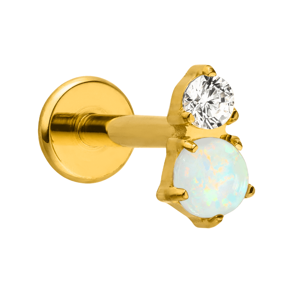 Schmuckgroßhandel – wholesale Single earring – Shine Opal Piercing | Titanium0