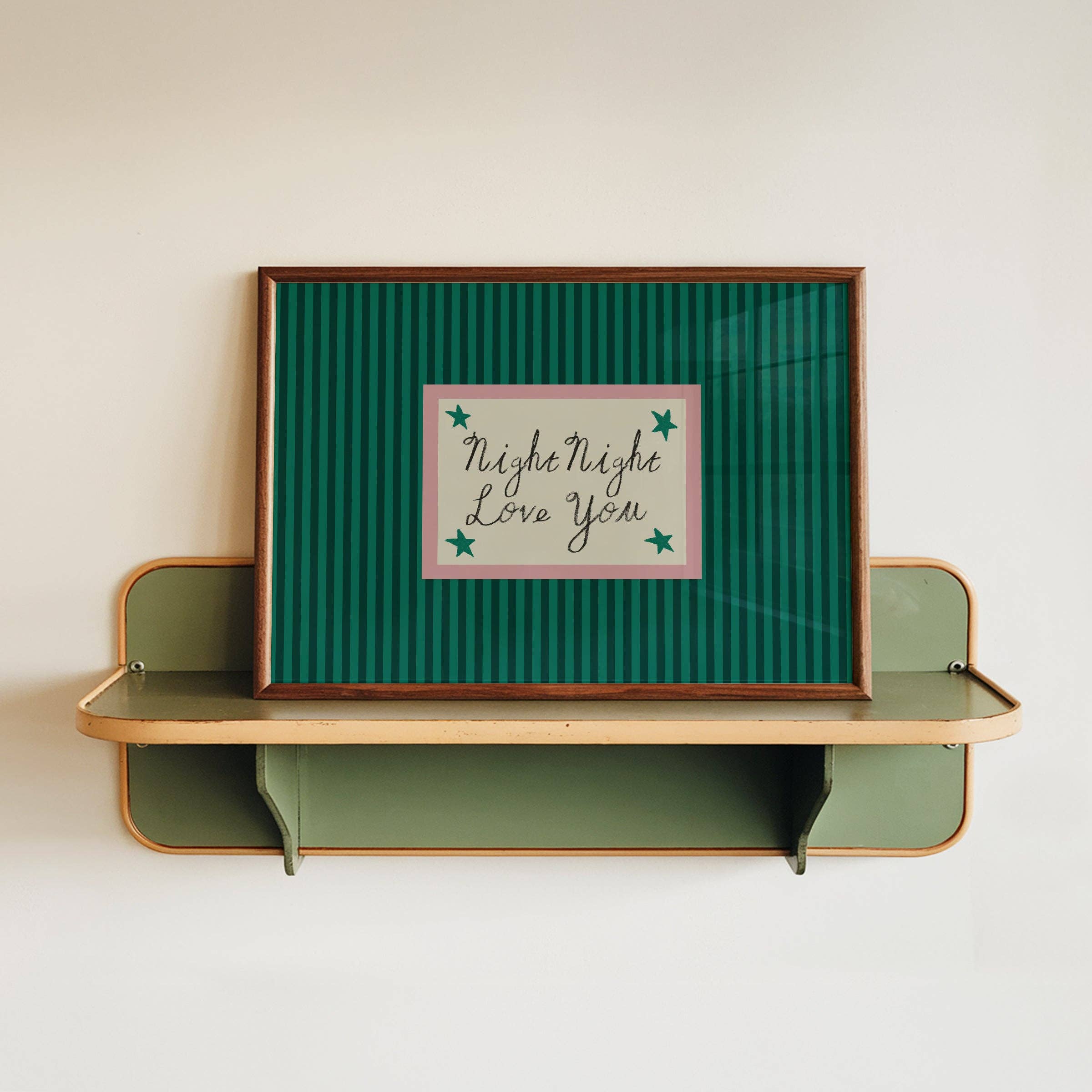 Lune Club - Wholesale Art Print - Night Night Love You Striped Print1