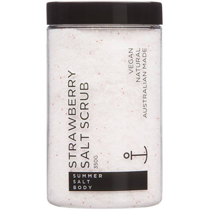 Salt Scrub - Strawberry - 350g Tub for wholesale by Summer Salt Body