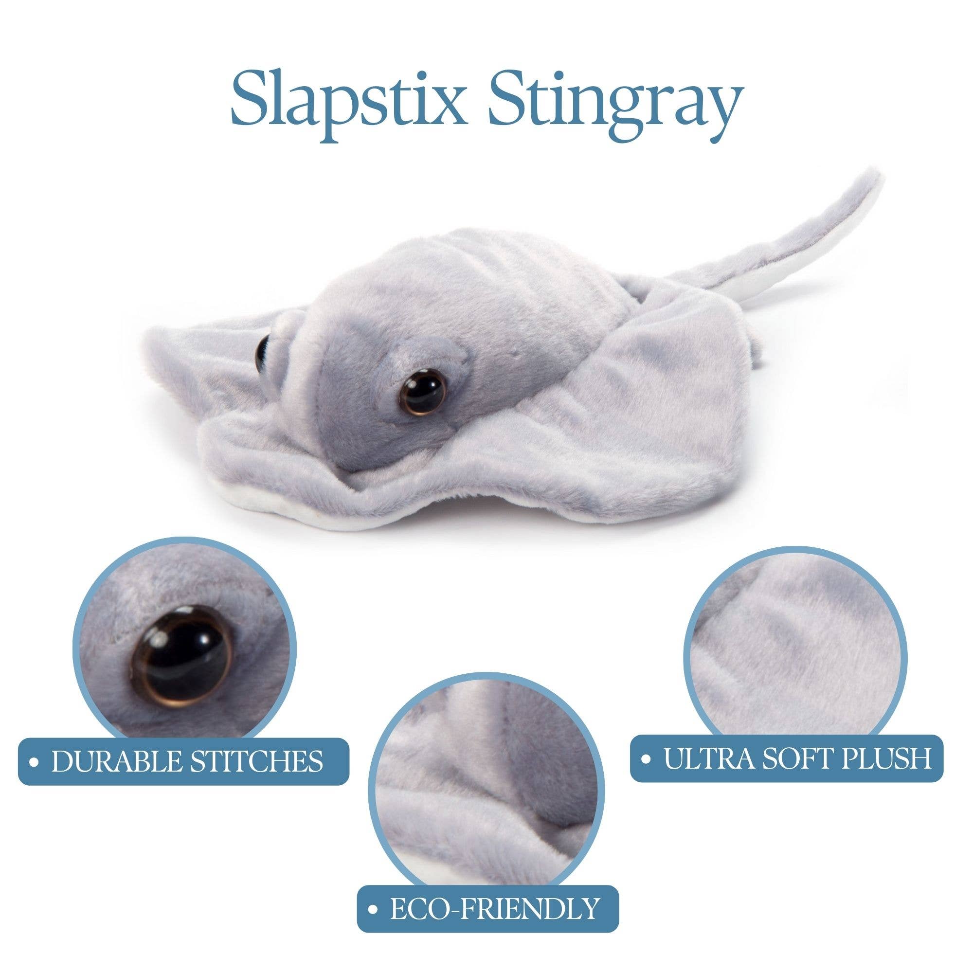 The Petting Zoo - Vente Jouet classique – enfant - Bracelet en peluche Slapstix Stingray de 10" (23 cm)2