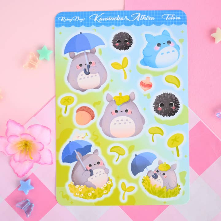 Kawineko - Wholesale Sticker - totoro anime sticker sheet kawaii cute planner