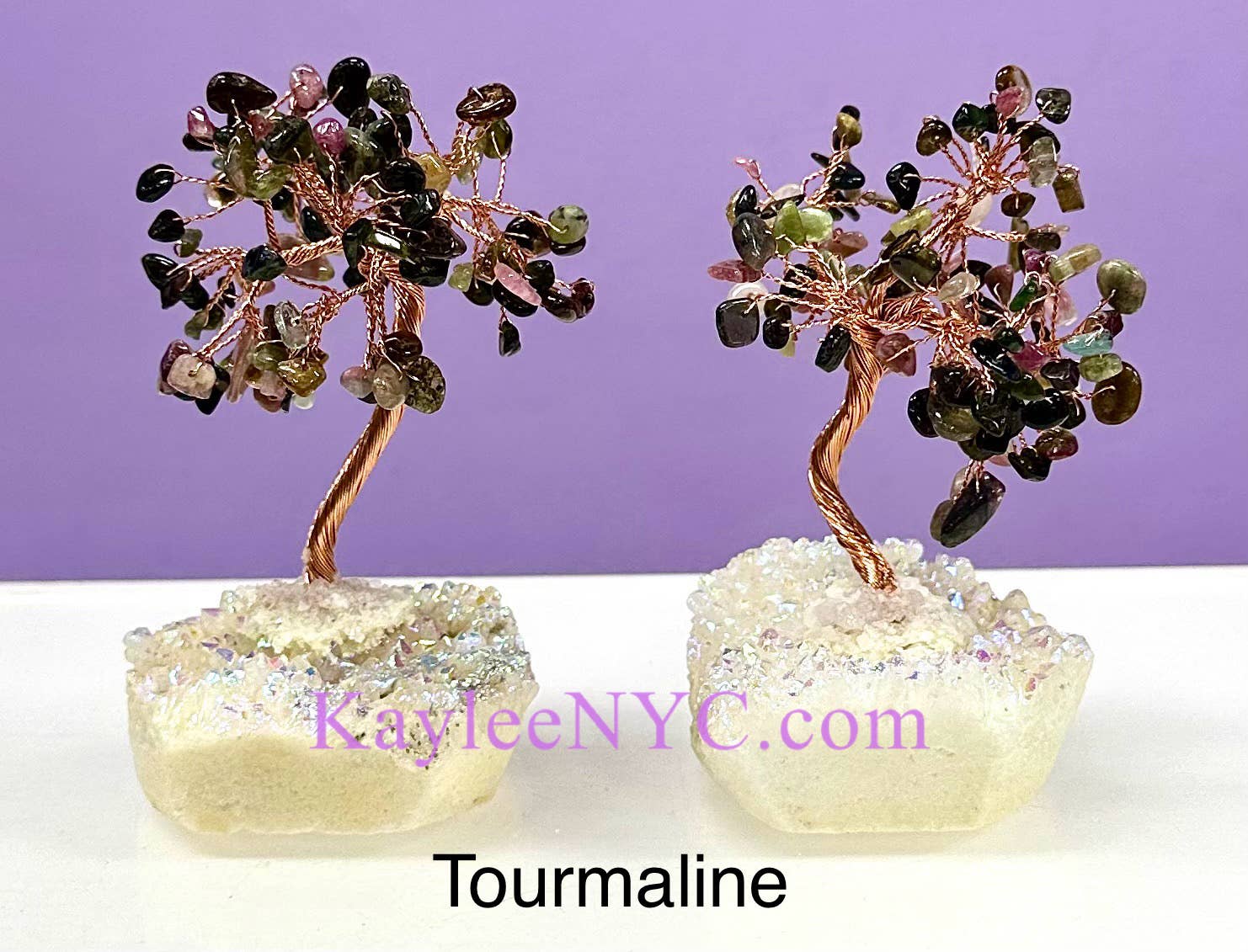 KayleeNYC - Wholesale Spiritual Stone/Crystal - Bonsai Tree with Angel Aura Base Crystal Healing4