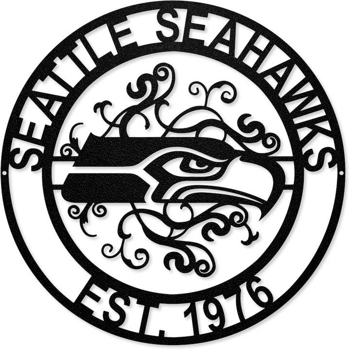Seattle Seahawks Laser Cut Metal Sign for wholesale by Party Animal, Inc.