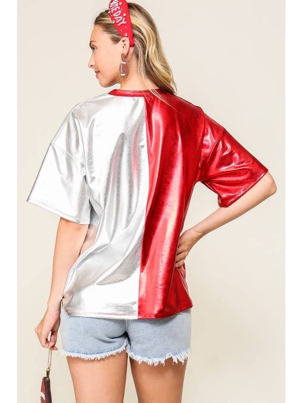 Vanilla Monkey - Wholesale Tunic - Women's - Game Day Metallic Oversized Multi Color Top8