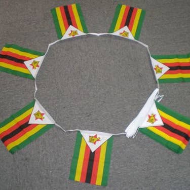 Worldwide Flags Ltd – wholesale Bunting/garland – 6m 20 Flag Zimbabwe Bunting