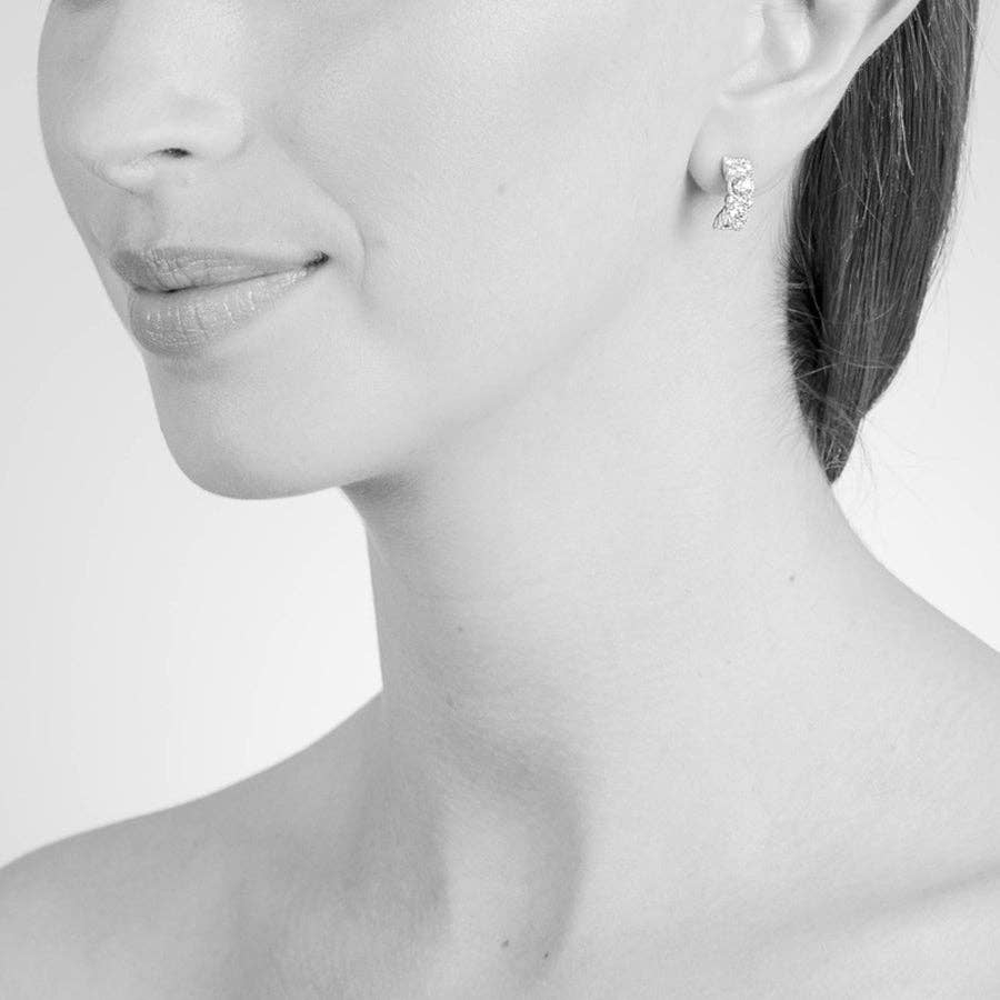 Cachet London – wholesale Stud/post earrings – Cachet Halia Earrings 10mm Rhodium plated1