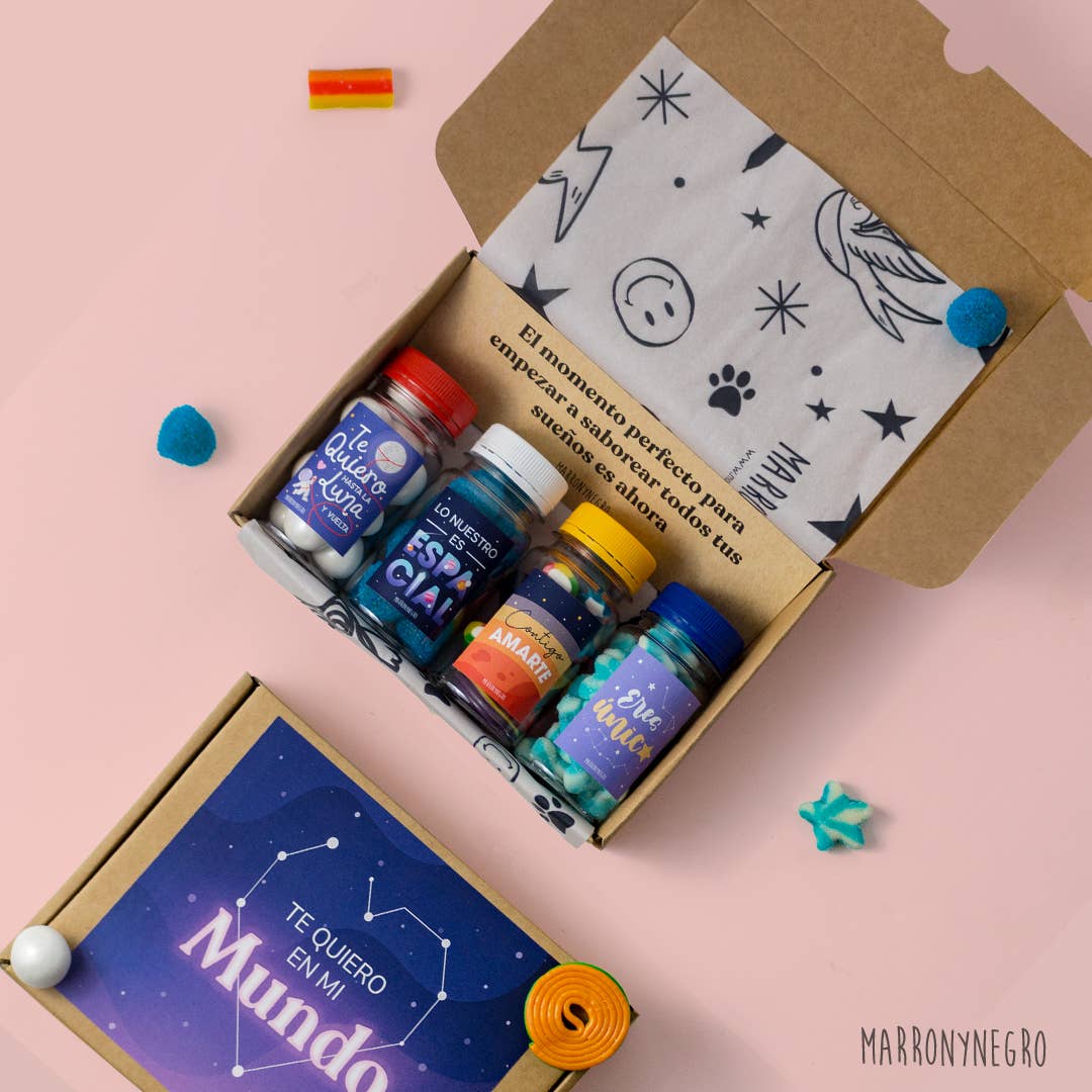 Marronynegro – Großhandel Weingummi – Süßigkeiten-Set „Ich liebe dich in meiner Welt“0