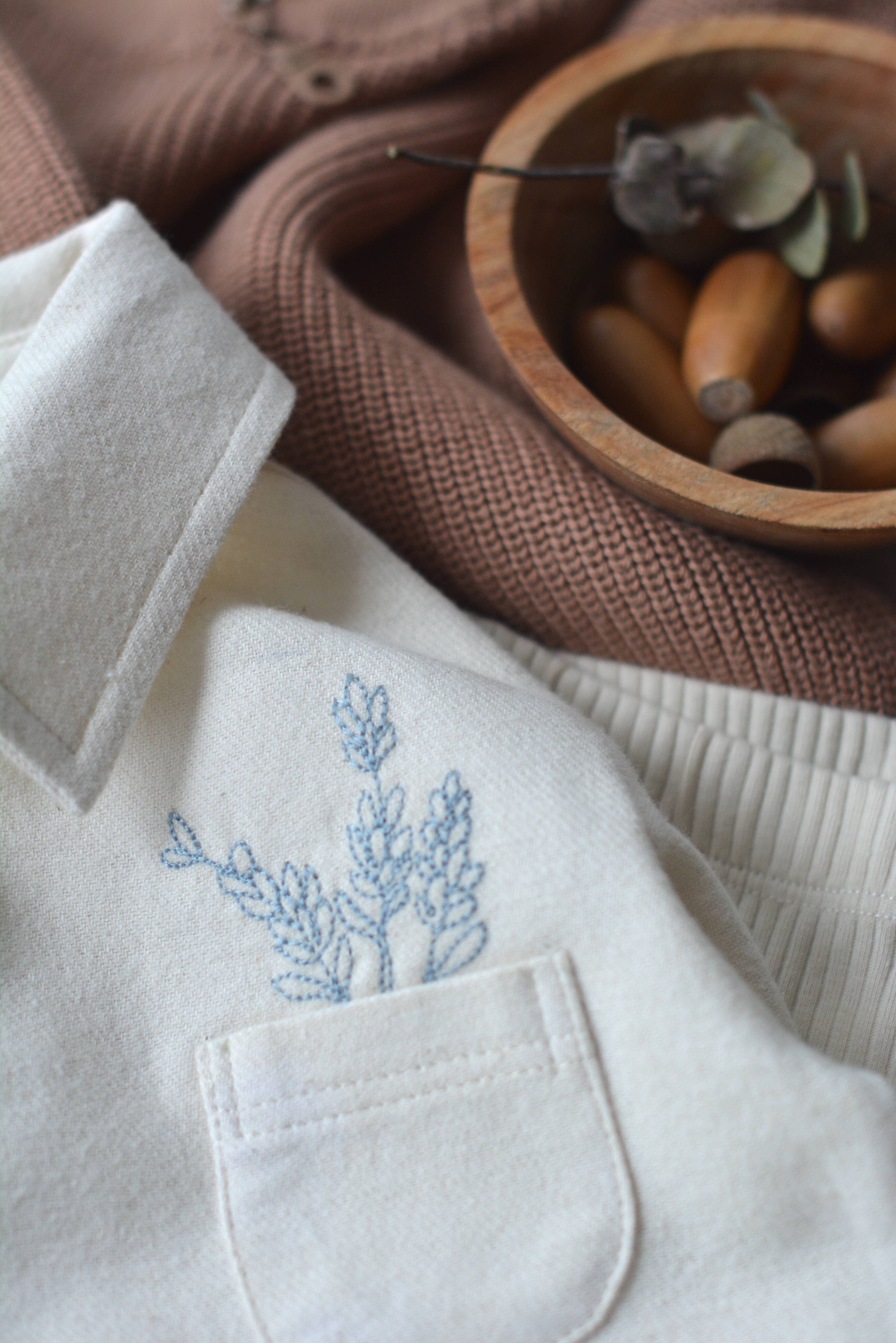 Eli & Nev (we cover U.S. import duties) - Vente Chemise à col boutonné – enfant - Chemise bébé/enfant brodée avec boutons en coton 100% OEKO-TEX1