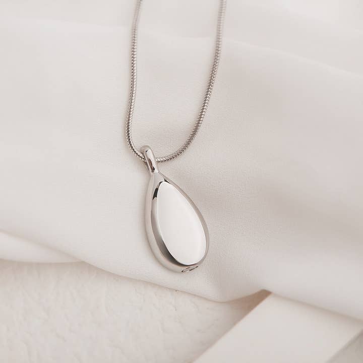 Anavia – wholesale Pendant/charm necklace – Teardrop Memorial Necklace Ashes Holder Keepsake Jewelry