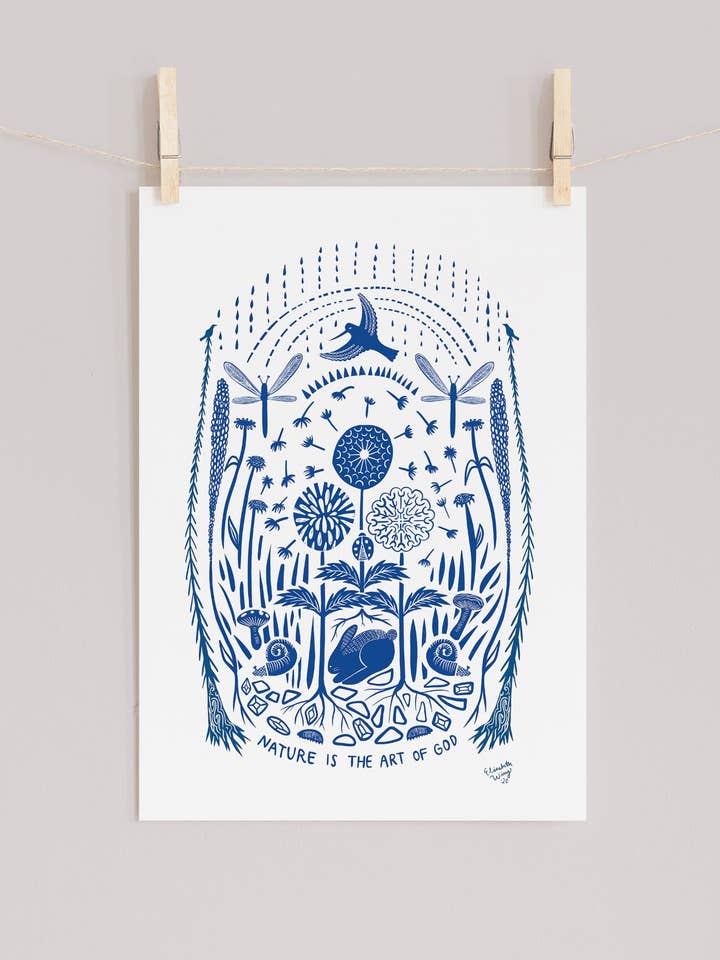 La nature est l'art de Dieu Imprimer pour la vente par Wingmade