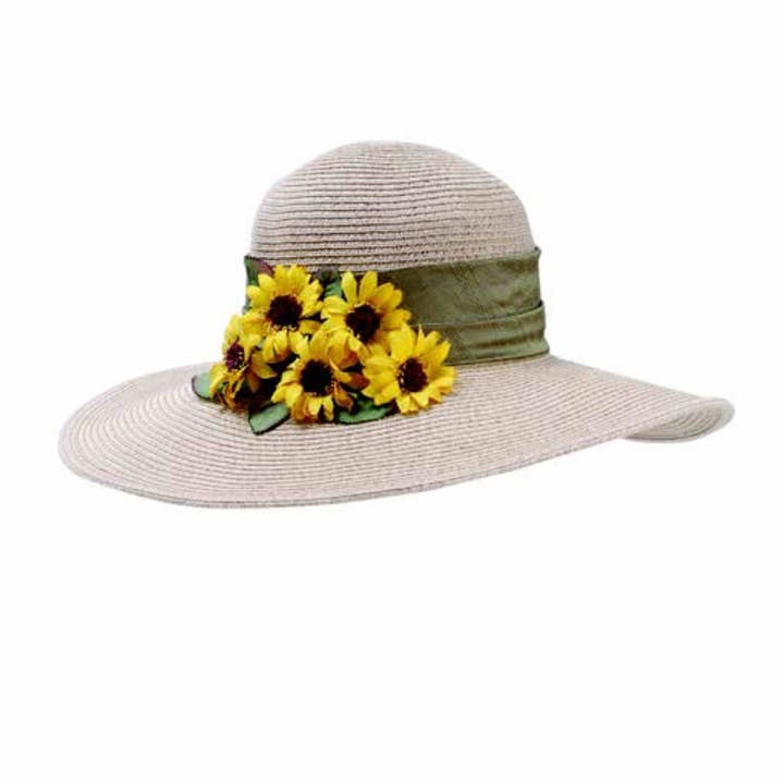 Sunflower Sunhat for wholesale by Toucan Hat Company/ Carole Amper