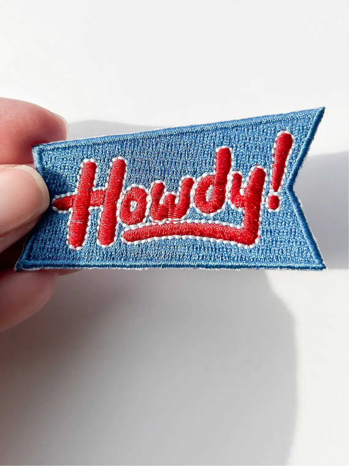 Field Trip Threads - Wholesale Patch - Blue Howdy Iron On Patch for Trucker Hats Western Cowgirl1