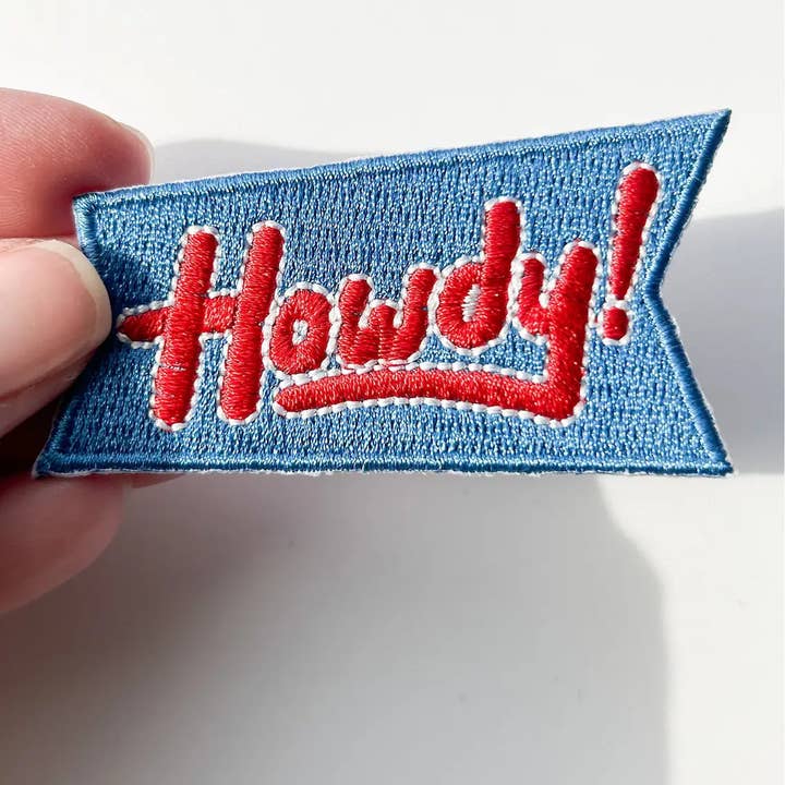 Field Trip Threads - Wholesale Patch - Blue Howdy Iron On Patch for Trucker Hats Western Cowgirl1
