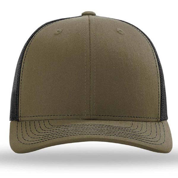 Kodiak Wholesale - Wholesale Trucker Hat - Unisex - Richardson 112 Snapback Trucker Cap - Custom Leather Patch H55