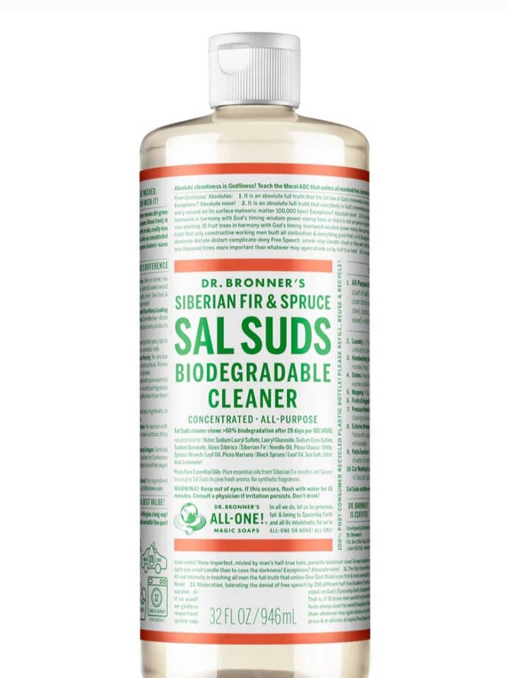 Detergente Biodegradabile Dr. Bronner Sal Suds 32oz a Base Vegetale per la vendita all'ingrosso da parte di Majesitc Health