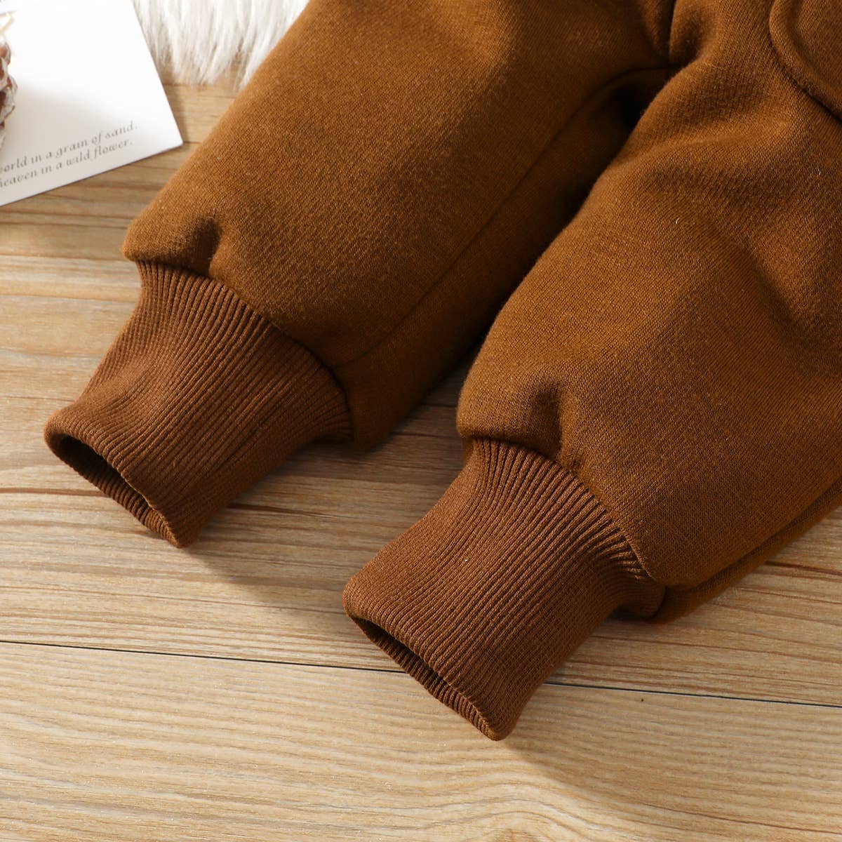 PatPat - Wholesale Trousers – Baby - Baby Boy/Girl Solid Fleece-lining Casual Pants15