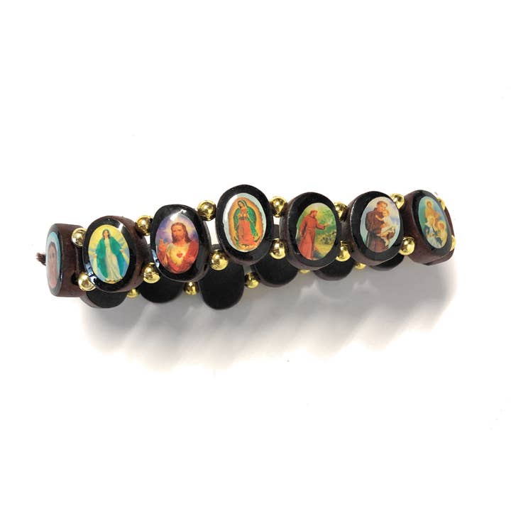 Costa Articoli Religiosi - Vendita all'ingrosso Bracciale con perline - Bracciale tutti i Santi in legno