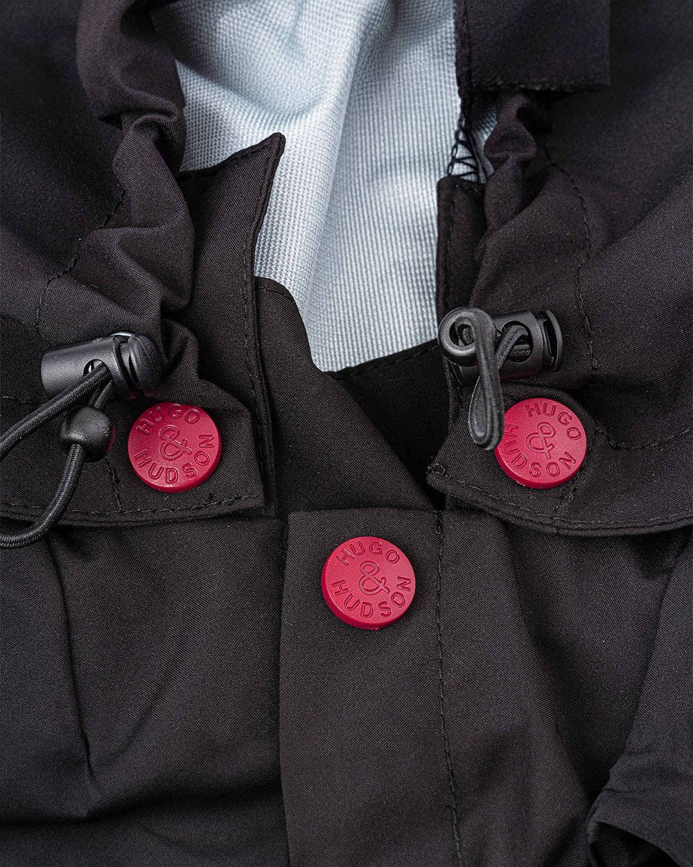 Hugo & Hudson – casaco - Cão por atacado – Macacão Refletivo com Capuz para Cão - Preto5