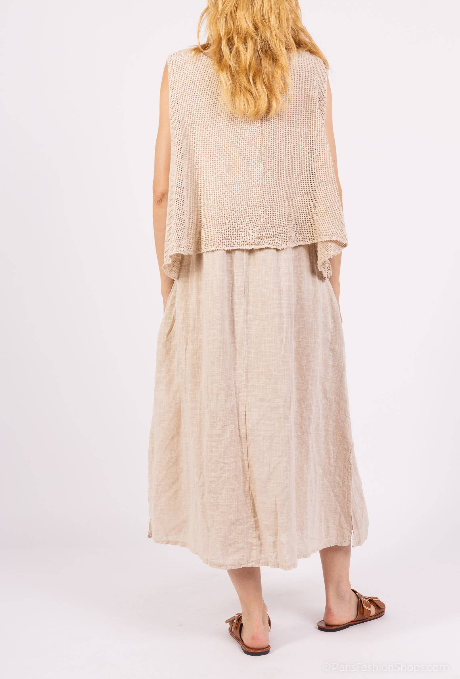 Shyloh – Engroshandel Kjole - Dame – Kjole i to materialer af bomuld 3049623