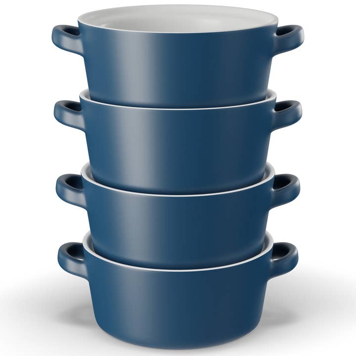 Kook - Wholesale Bowl - Kook Ceramic Stackable Soup Bowls, 23.6 oz, Set of 411