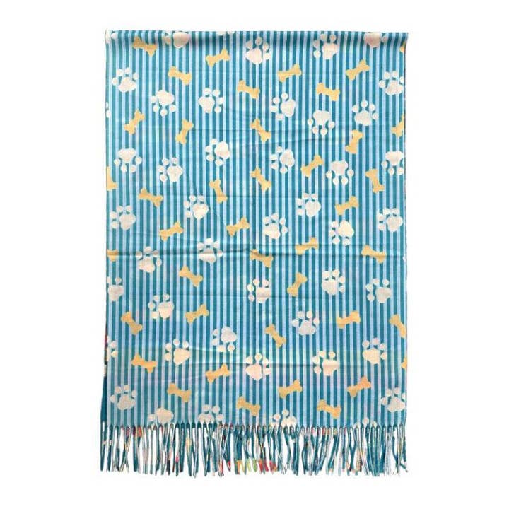 Multicolored Women's Wool Scarf Multicolor Design Puppies ITFUSL-25-16 for wholesale on Faire4