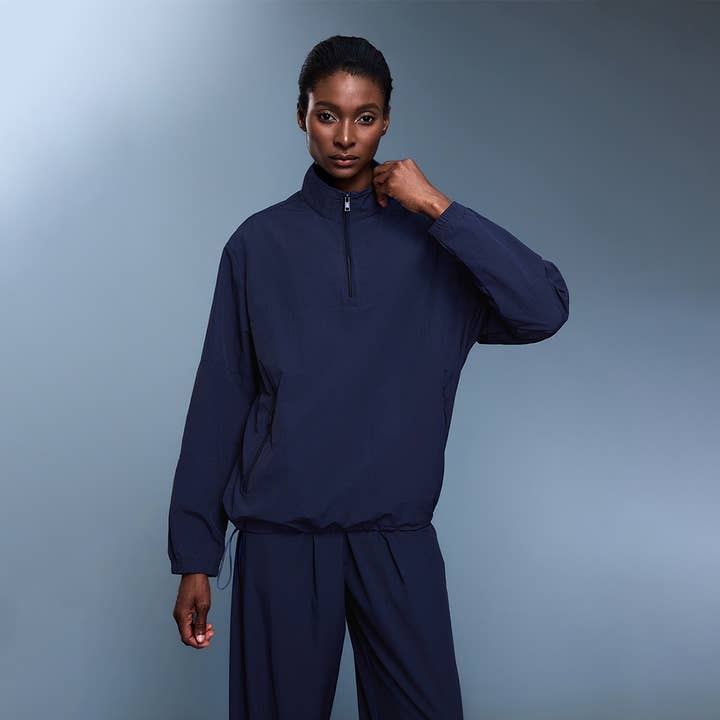 Sodalemon - Wholesale Athletic Jacket - Women's - Women Stand Collar Half Zip Workout Long Sleeve Jacket0