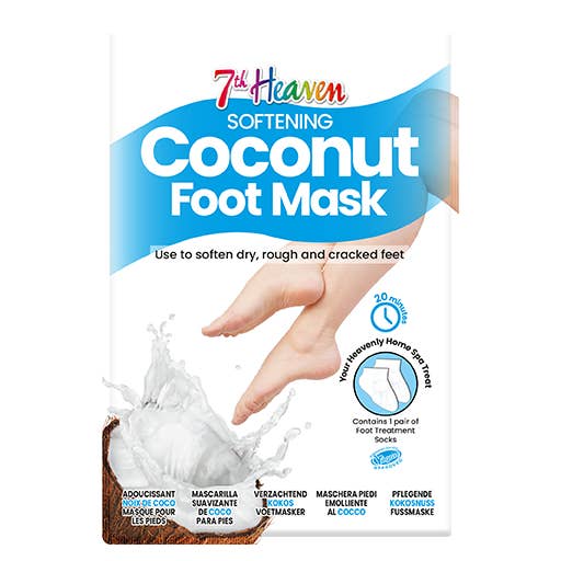 7th Heaven Softening Coconut Foot Mask - Repairs & Smooths Cracked Feet for wholesale by 7th Heaven