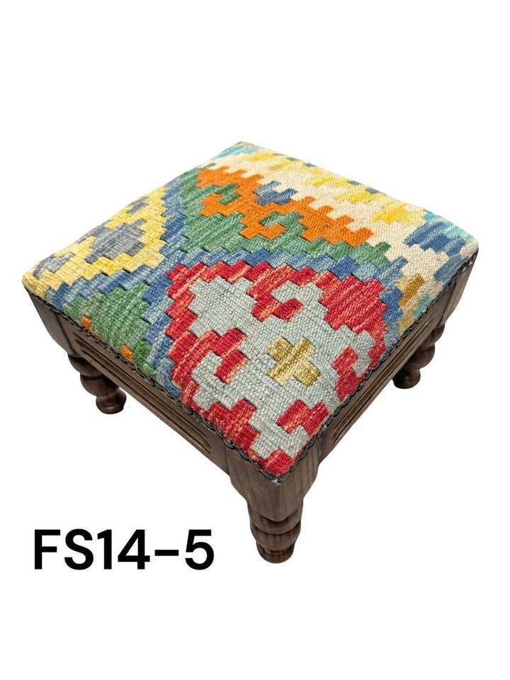 Kilim Footstool for wholesale by Natto USA