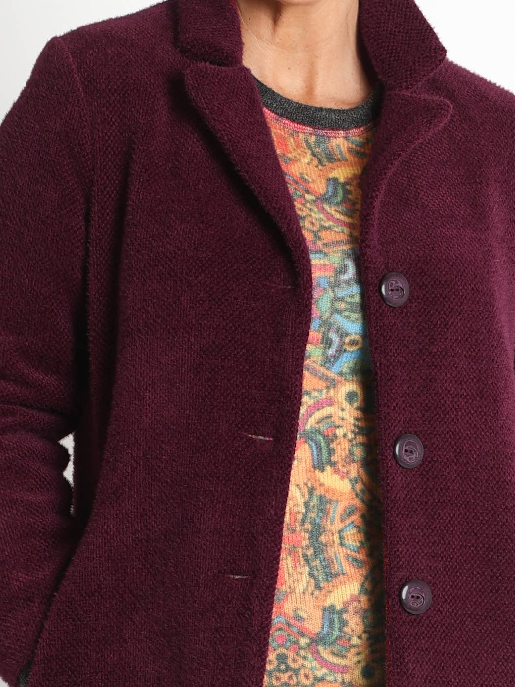 LOURDES CASTILLO - Wholesale Jacket - Women's - 372424L LONG COAT IN WOOLLY VAGUILLA FABRIC3