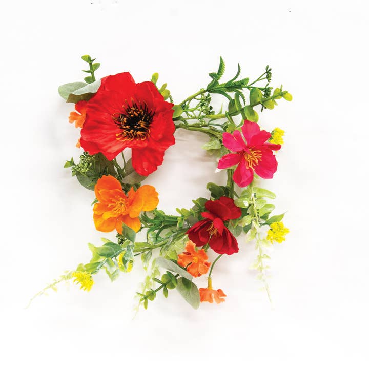 Anneau de bougie Coquelicot au coucher du soleil et fleurs - 3-1/2 po pour la vente par Saybrook Lane