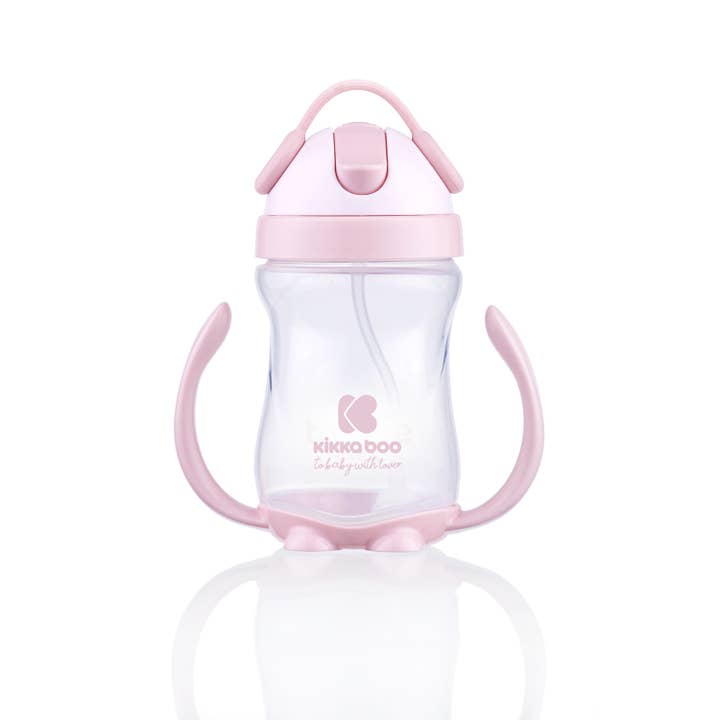 Baby cup with straw 300ml Pink for wholesale by Kikkaboo