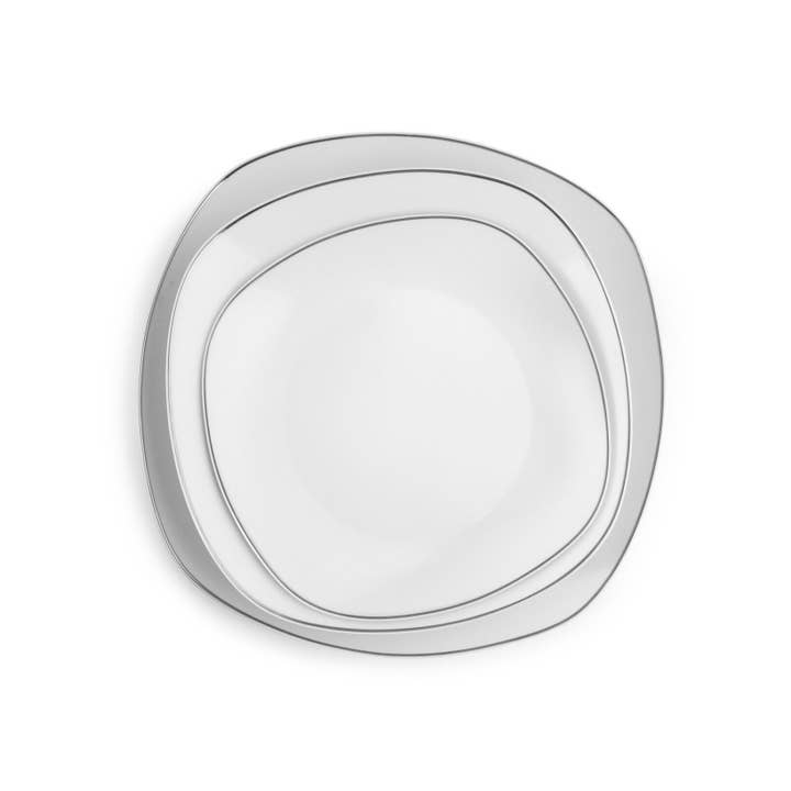 H&H - Wholesale Dinnerware Set - 18-Piece Versailles Porcelain Set with Platinum Trim2