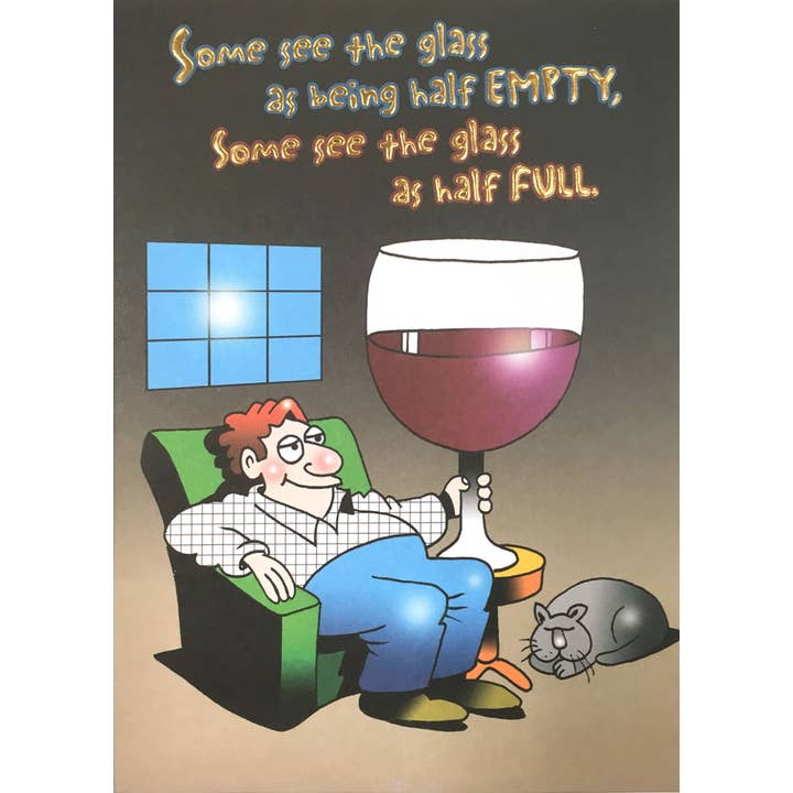 InterGreet.com – Engroshandel Fødselsdagskort – Humoristiske fødselsdagskort - "Glas for lille" humor