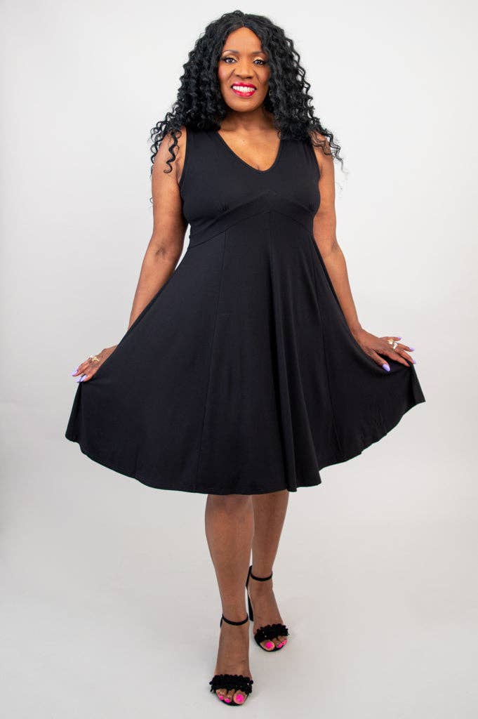 Blue Sky Clothing Co LLC - Wholesale Dress - Women's - Pamela Dress, Black, Bamboo4