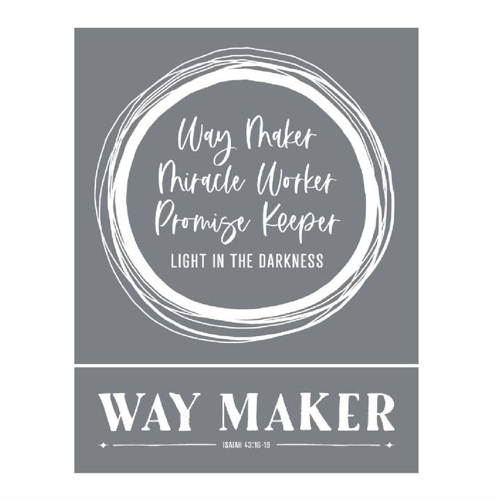 Way Maker - Pochoir en maille 8,5 x 11 pour la vente par A Makers' Studio