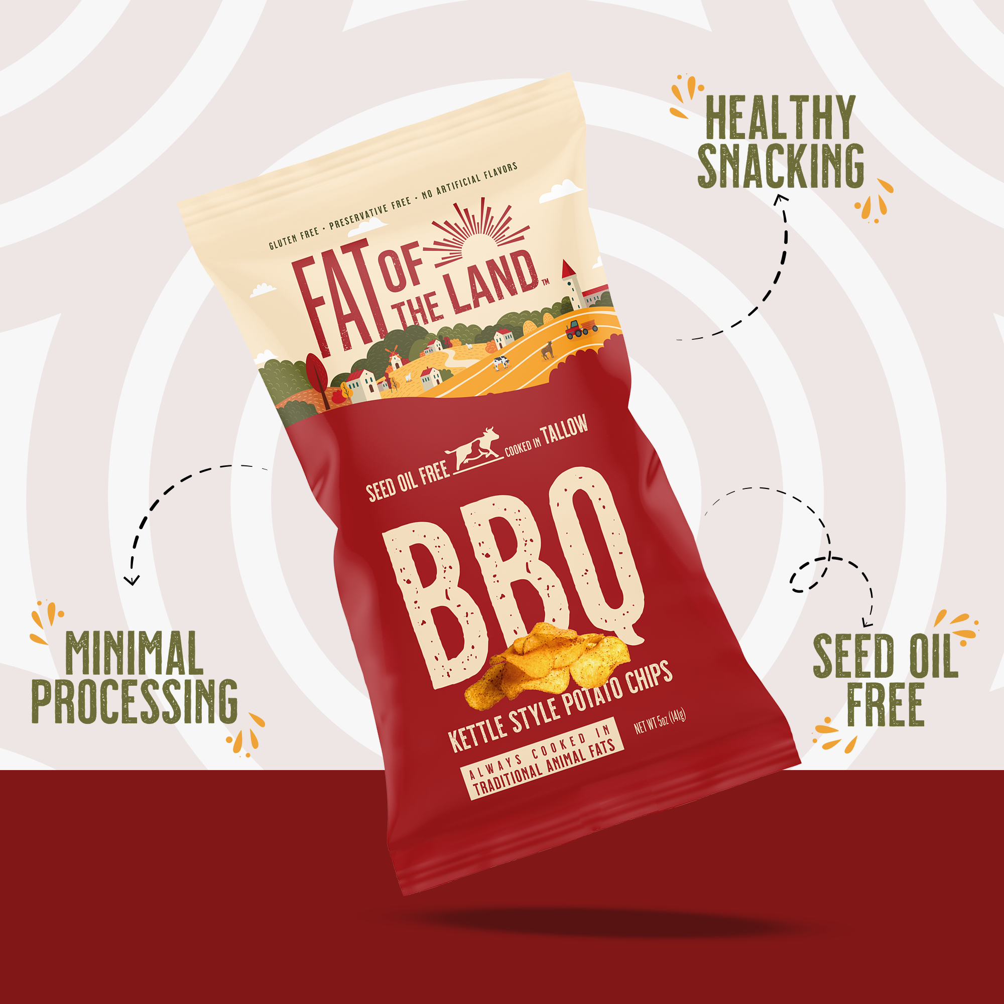 Fat of the Land - Wholesale Chips - BBQ Tallow-Cooked Chips1