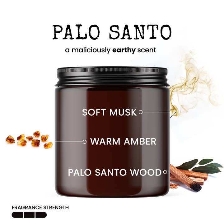 Malicious Women Candle Co - Wholesale Jar/Filled Candle - Let That Shit Go! - Scent: Palo Santo