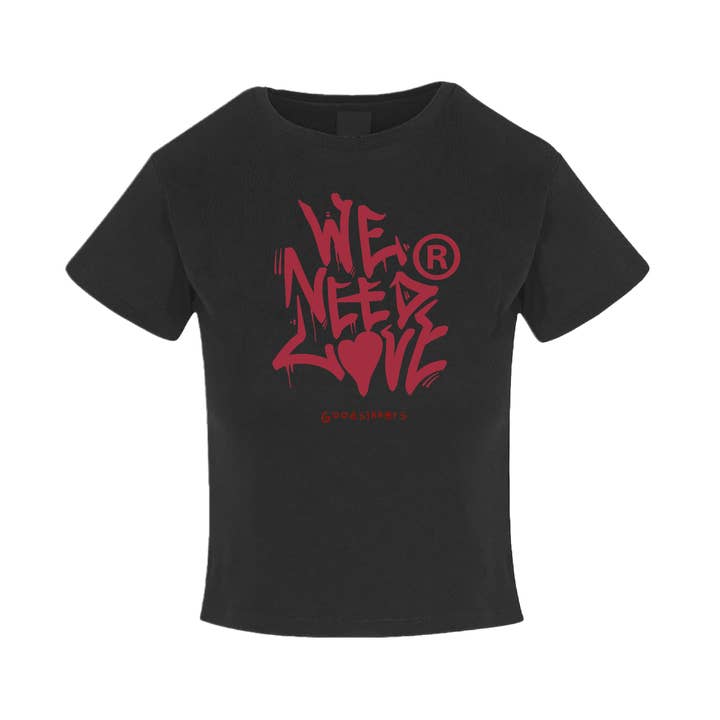 1 MAGLIETTA PER BAMBINI GOODSINNERS WE NEED LOVE per la vendita all'ingrosso da parte di Goodsinners
