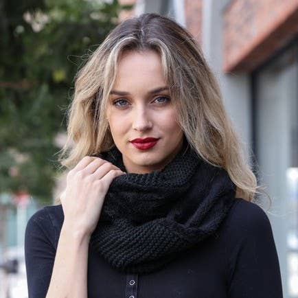 Leto Accessories - Wholesale Scarf - Women's - ♾️ Knit Sherpa Lining Knit Infinity Scarf ♾️3