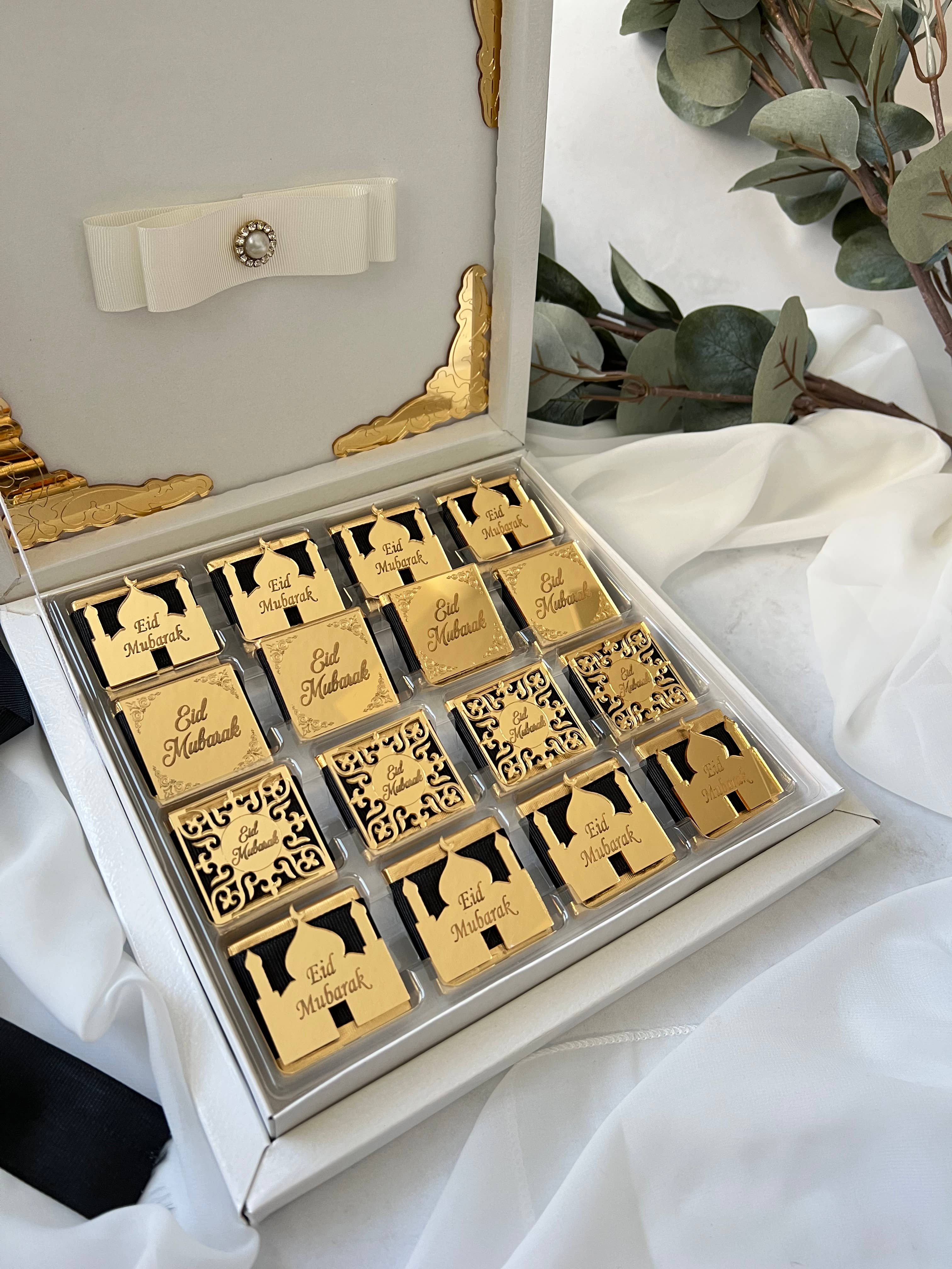 Uniq Favors - Wholesale Chocolate Box - Eid Mubarek Chocolate Box, Ramadan Kareem Favors1