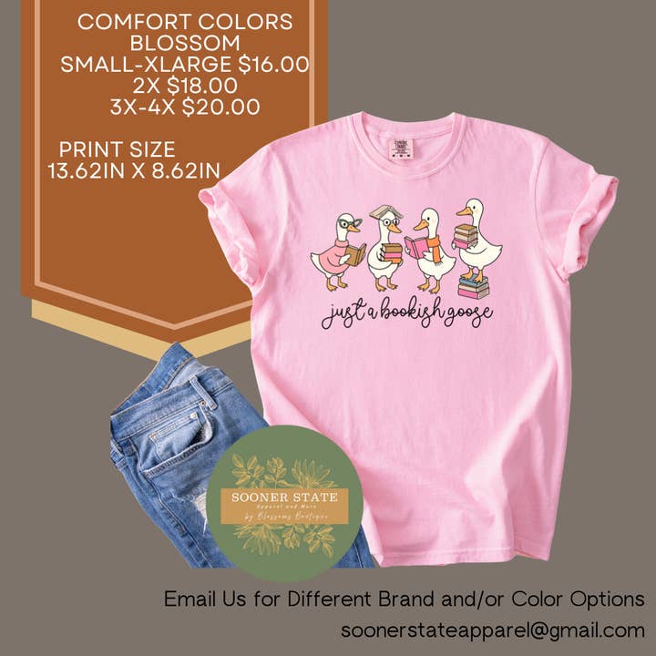 Bookish Goose for wholesale by Sooner State Apparel